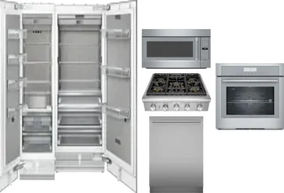 6 Piece Package Includes Refrigerator, Freezer, Cooktop, Wall Oven, Microwave And Dishwasher