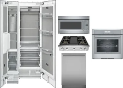 6 Piece Package Includes Refrigerator, Freezer, Cooktop, Wall Oven, Microwave And Dishwasher