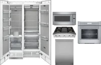 6 Piece Package Includes Refrigerator, Freezer, Cooktop, Wall Oven, Microwave And Dishwasher