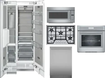 6 Piece Package Includes Refrigerator, Freezer, Cooktop, Wall Oven, Microwave And Dishwasher