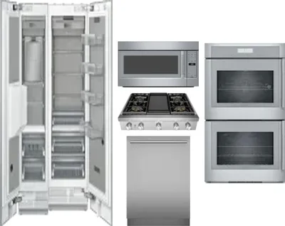 6 Piece Package Includes Refrigerator, Freezer, Cooktop, Wall Oven, Microwave And Dishwasher