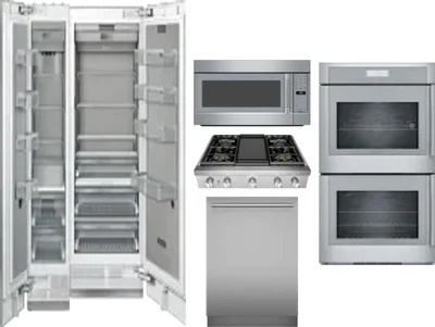 6 Piece Package Includes Refrigerator, Freezer, Cooktop, Wall Oven, Microwave And Dishwasher
