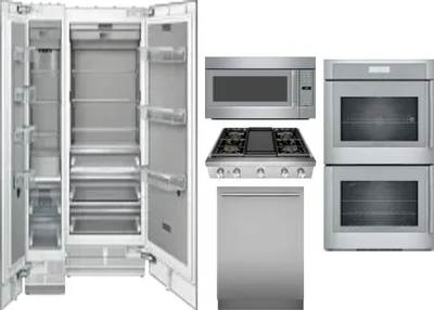6 Piece Package Includes Refrigerator, Freezer, Cooktop, Wall Oven, Microwave And Dishwasher