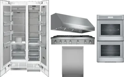 6 Piece Package Includes Refrigerator, Freezer, Cooktop, Wall Oven, Hood And Dishwasher
