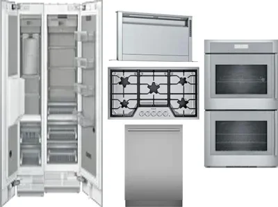 6 Piece Package Includes Refrigerator, Freezer, Cooktop, Wall Oven, Hood And Dishwasher
