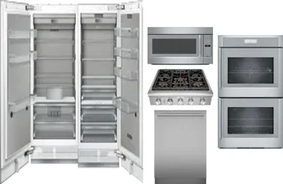 6 Piece Package Includes Refrigerator, Freezer, Cooktop, Wall Oven, Microwave And Dishwasher