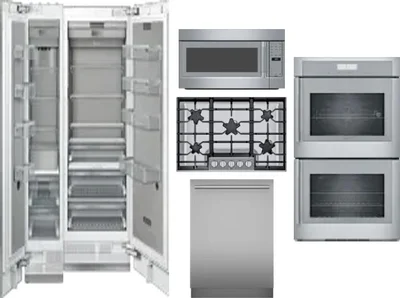 6 Piece Package Includes Refrigerator, Freezer, Cooktop, Wall Oven, Microwave And Dishwasher