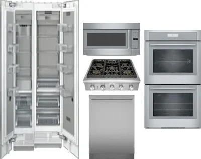 6 Piece Package Includes Refrigerator, Freezer, Cooktop, Wall Oven, Microwave And Dishwasher