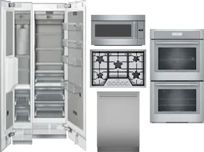 6 Piece Package Includes Refrigerator, Freezer, Cooktop, Wall Oven, Microwave And Dishwasher