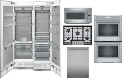 6 Piece Package Includes Refrigerator, Freezer, Cooktop, Wall Oven, Microwave And Dishwasher