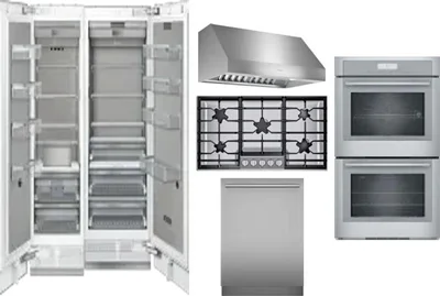 6 Piece Package Includes Refrigerator, Freezer, Cooktop, Wall Oven, Hood And Dishwasher