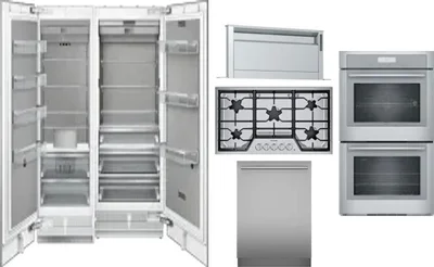 6 Piece Package Includes Refrigerator, Freezer, Cooktop, Wall Oven, Hood And Dishwasher