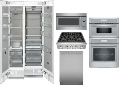 6 Piece Package Includes Refrigerator, Freezer, Cooktop, Wall Oven, Microwave And Dishwasher