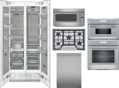 6 Piece Package Includes Refrigerator, Freezer, Cooktop, Wall Oven, Microwave And Dishwasher