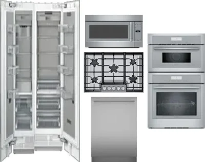 6 Piece Package Includes Refrigerator, Freezer, Cooktop, Wall Oven, Microwave And Dishwasher