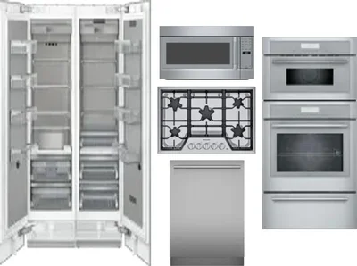6 Piece Package Includes Refrigerator, Freezer, Cooktop, Wall Oven, Microwave And Dishwasher