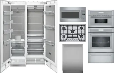 6 Piece Package Includes Refrigerator, Freezer, Cooktop, Wall Oven, Microwave And Dishwasher