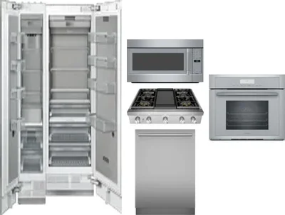 6 Piece Package Includes Refrigerator, Freezer, Cooktop, Wall Oven, Microwave And Dishwasher