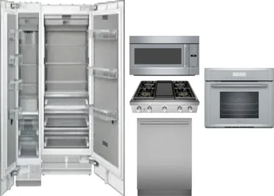 6 Piece Package Includes Refrigerator, Freezer, Cooktop, Wall Oven, Microwave And Dishwasher