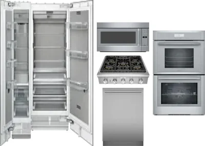 6 Piece Package Includes Refrigerator, Freezer, Cooktop, Wall Oven, Microwave And Dishwasher