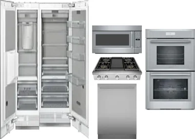 6 Piece Package Includes Refrigerator, Freezer, Cooktop, Wall Oven, Microwave And Dishwasher