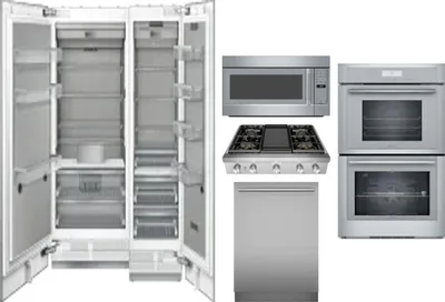 6 Piece Package Includes Refrigerator, Freezer, Cooktop, Wall Oven, Microwave And Dishwasher