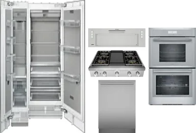 6 Piece Package Includes Refrigerator, Freezer, Cooktop, Wall Oven, Hood And Dishwasher