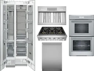 6 Piece Package Includes Refrigerator, Freezer, Cooktop, Wall Oven, Hood And Dishwasher