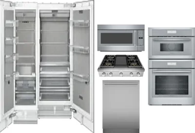 6 Piece Package Includes Refrigerator, Freezer, Cooktop, Wall Oven, Microwave And Dishwasher