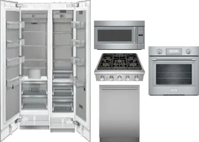 6 Piece Package Includes Refrigerator, Freezer, Cooktop, Wall Oven, Microwave And Dishwasher