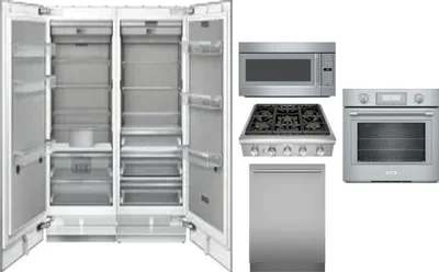 6 Piece Package Includes Refrigerator, Freezer, Cooktop, Wall Oven, Microwave And Dishwasher