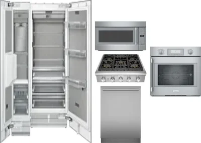 6 Piece Package Includes Refrigerator, Freezer, Cooktop, Wall Oven, Microwave And Dishwasher
