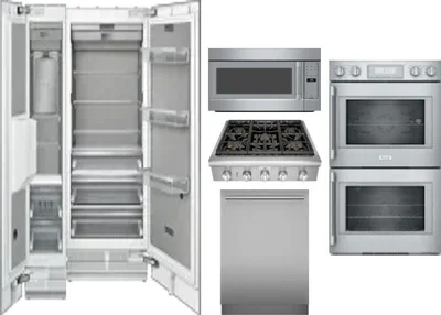 6 Piece Package Includes Refrigerator, Freezer, Cooktop, Wall Oven, Microwave And Dishwasher