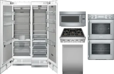 6 Piece Package Includes Refrigerator, Freezer, Cooktop, Wall Oven, Microwave And Dishwasher