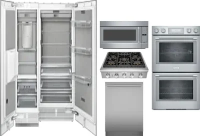 6 Piece Package Includes Refrigerator, Freezer, Cooktop, Wall Oven, Microwave And Dishwasher