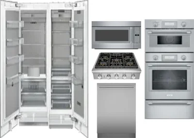6 Piece Package Includes Refrigerator, Freezer, Cooktop, Wall Oven, Microwave And Dishwasher