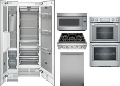 6 Piece Package Includes Refrigerator, Freezer, Cooktop, Wall Oven, Microwave And Dishwasher