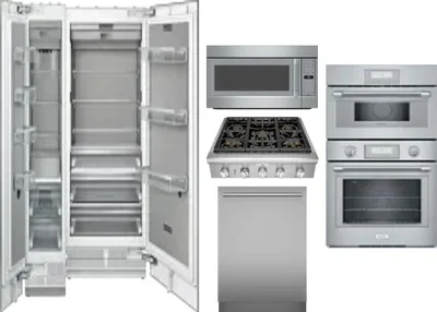 6 Piece Package Includes Refrigerator, Freezer, Cooktop, Wall Oven, Microwave And Dishwasher