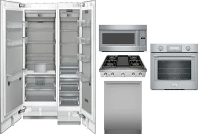 6 Piece Package Includes Refrigerator, Freezer, Cooktop, Wall Oven, Microwave And Dishwasher