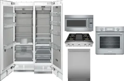 6 Piece Package Includes Refrigerator, Freezer, Cooktop, Wall Oven, Microwave And Dishwasher