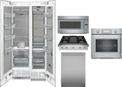 6 Piece Package Includes Refrigerator, Freezer, Cooktop, Wall Oven, Microwave And Dishwasher