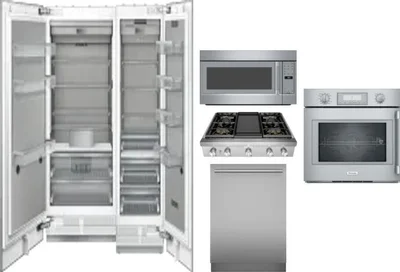 6 Piece Package Includes Refrigerator, Freezer, Cooktop, Wall Oven, Microwave And Dishwasher