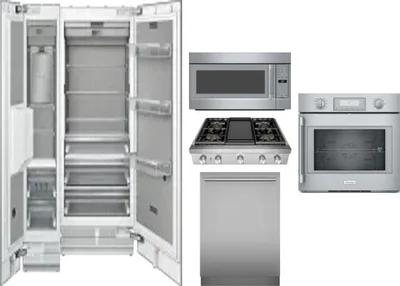 6 Piece Package Includes Refrigerator, Freezer, Cooktop, Wall Oven, Microwave And Dishwasher