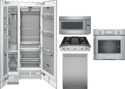 6 Piece Package Includes Refrigerator, Freezer, Cooktop, Wall Oven, Microwave And Dishwasher