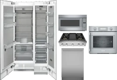 6 Piece Package Includes Refrigerator, Freezer, Cooktop, Wall Oven, Microwave And Dishwasher