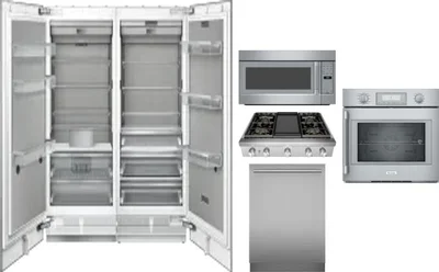 6 Piece Package Includes Refrigerator, Freezer, Cooktop, Wall Oven, Microwave And Dishwasher