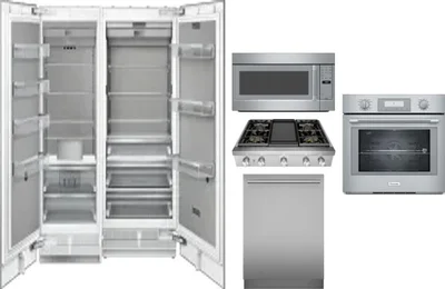 6 Piece Package Includes Refrigerator, Freezer, Cooktop, Wall Oven, Microwave And Dishwasher
