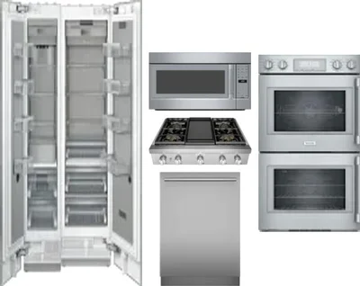 6 Piece Package Includes Refrigerator, Freezer, Cooktop, Wall Oven, Microwave And Dishwasher