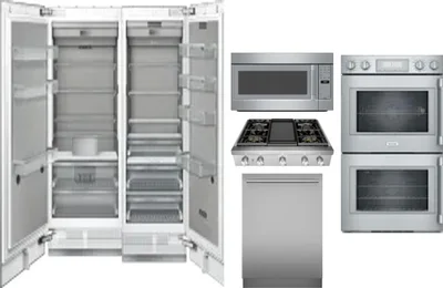 6 Piece Package Includes Refrigerator, Freezer, Cooktop, Wall Oven, Microwave And Dishwasher