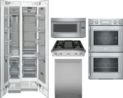 6 Piece Package Includes Refrigerator, Freezer, Cooktop, Wall Oven, Microwave And Dishwasher